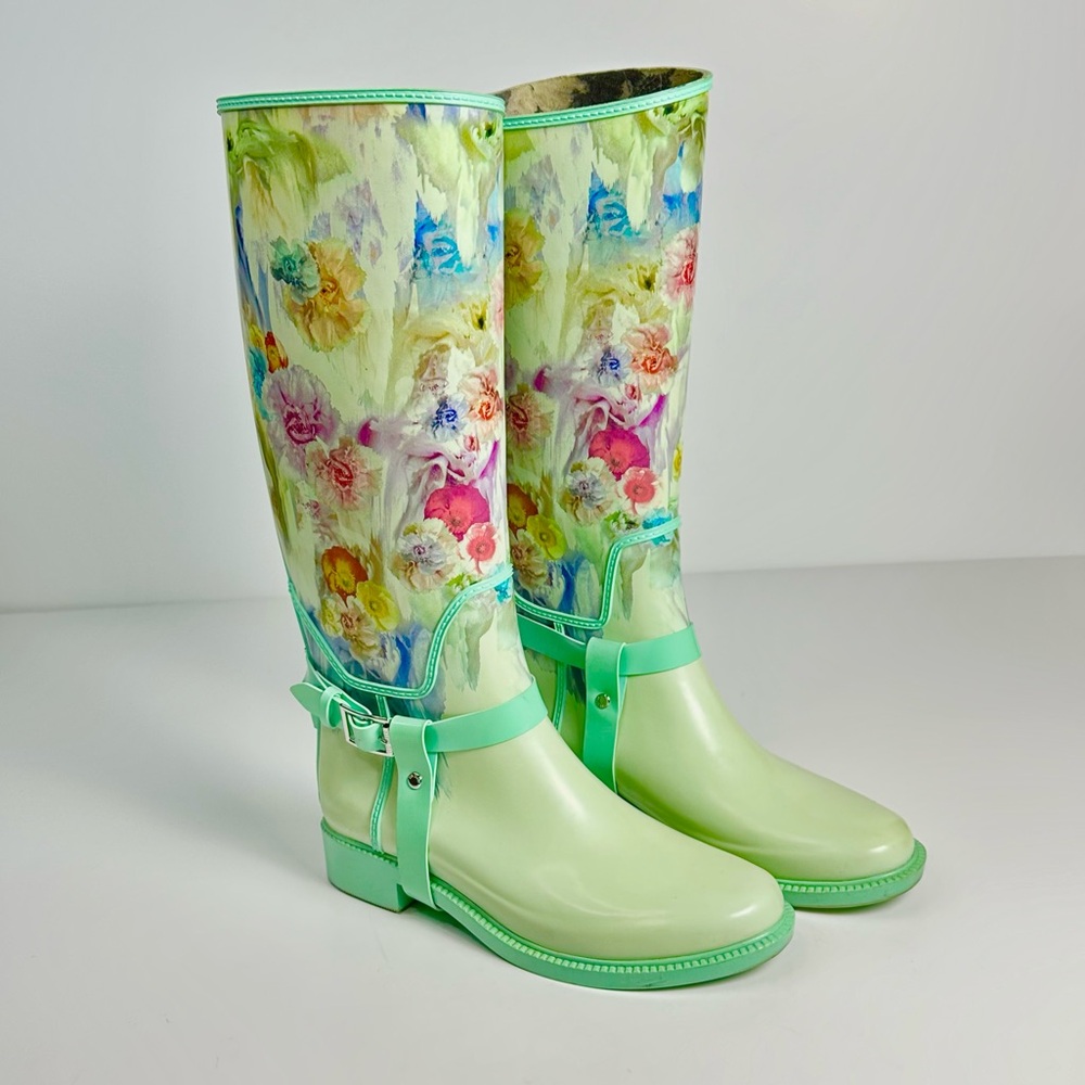 Ted Baker Women’s Floral Rubber Rain Boots size 37 or U.S. 6